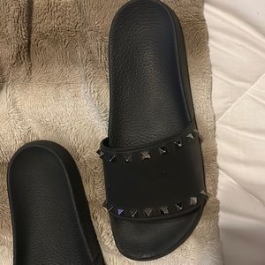 Men’s Valentino Spiked Slides size 10 or large